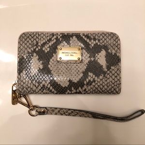 mk snakeskin wallet
